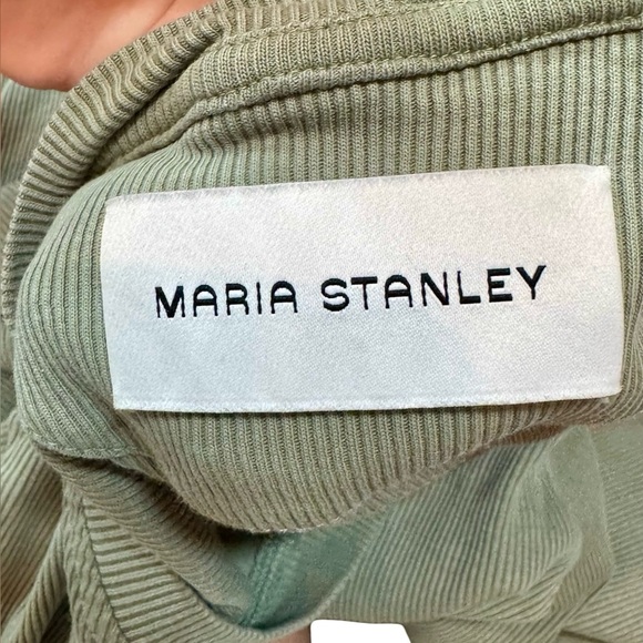 Maria Stanley Pierce Cropped Ribbed Long Sleeve Top in Celadon- Still Selling - Picture 9 of 13